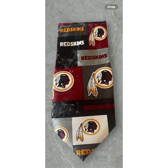 Ralph Marlin & Co. Mens Multicolor Washington Red Skin Block & Play Neck Tie - Picture 9 of 16